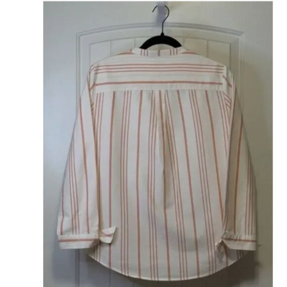 J Crew Button-up Striped Shirt With Sleeve Ties For Women - Picture 2 of 2